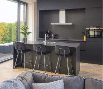 Projectinrichting voor logeerwoning woonkamer